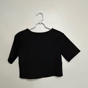 NWT Ripley Rader cropped black t shirt size xs or 1